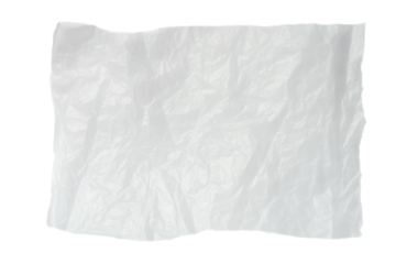 White translucent glossy paper isolate on white