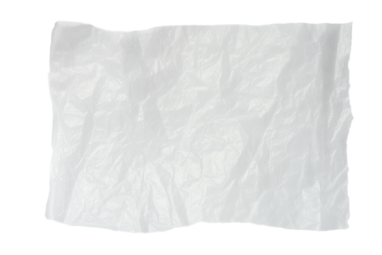 White translucent glossy paper isolate on white