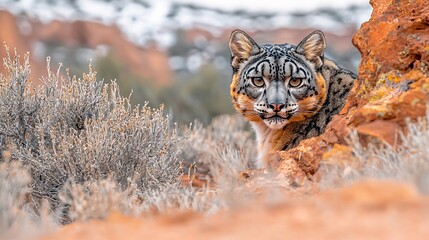 Close Up of a Delicate Wildcat in Natural Environment