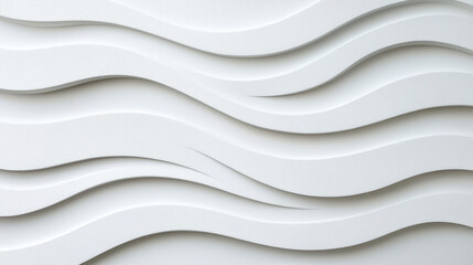Textured white wall with flowing wave patterns creates modern and elegant atmosphere