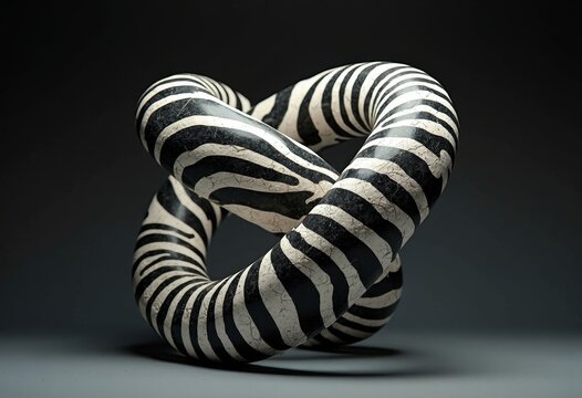 Mobius ring with zebra texture - Powered by Adobe