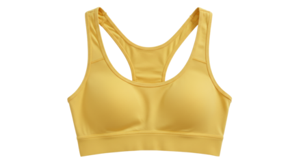 Mustard Yellow Sports Bra Top View.