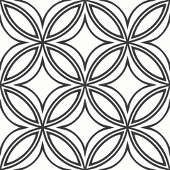 Abstract geometric doodles, monochrome, line-art style, seamless pattern design, suitable for backgrounds and packaging