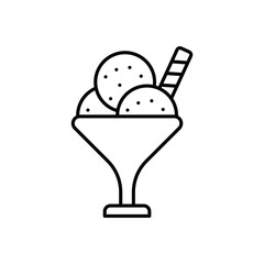 ice Cream Icon vector stock illustration