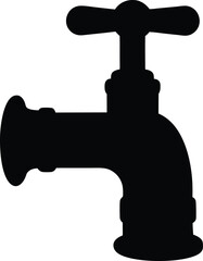 water tap vector silhouette art and illustration