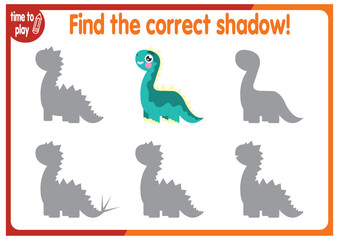 find the correct shadow shape. Kids educational puzzle. Funny little wild mammal cartoon character. Find the correct silhouette. Kids logic educational task. Vector