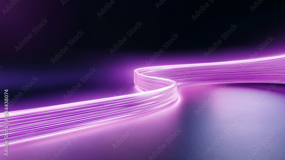 Poster a vibrant display of light trails in purple hues creating a captivating abstract design, ideal for d