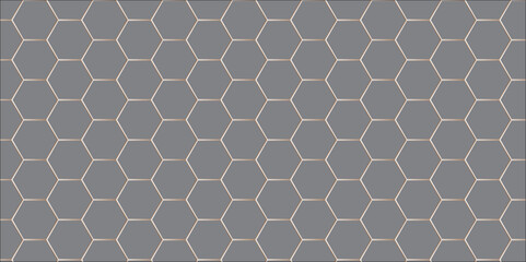 Seamless hexagonal honeycomb pattern geometric illustration