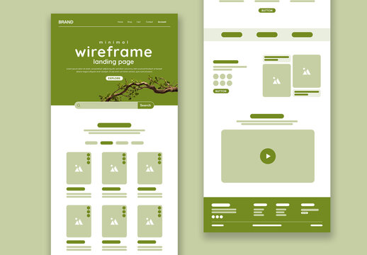 Green And Nature Vibe Landing Page Layout