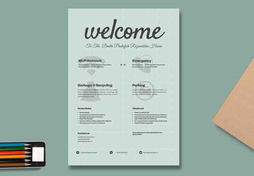 Home Rental Welcome Poster