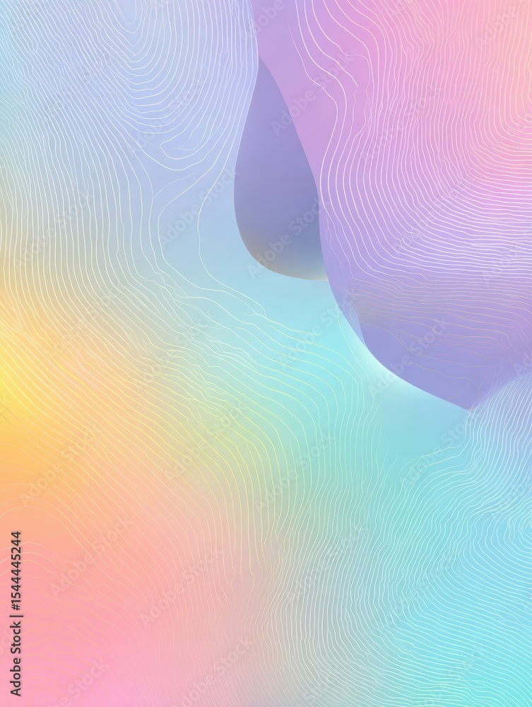 Aufkleber Calming Pastel Design Featuring Subtle Nerve Patterns Creating a Serene Atmosphere for Relaxation and Inspiration