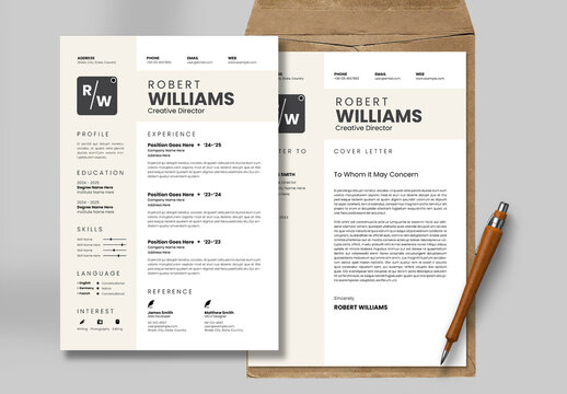 Professional Clean And Minimal Resume Layout