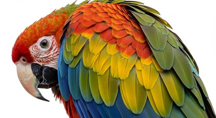 Bunter Ara Papagei leuchtend farbenfroh possierlich detailreich. AI Generated