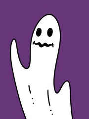 happy smiling ghost. illustration. halloween holiday