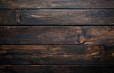 Naklejka premium Dark stained wooden planks