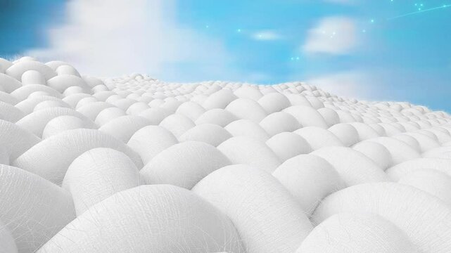 Remove stubborn oil stains and dirt from fabric fibers, wash and clean clothes. Close-up of clothing fiber structure, washing powder or detergent can protect fabrics and whiten clothes. 3D rendering.