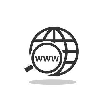 Domain Name Registration icon with shadow