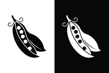Elegant Snow Pea Icon Vector. Isolated Vegetable Silhouette Art