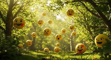 Celebrating World Emoji Day A whimsical journey through an emoji forest