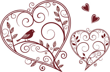 Romantic Heart Border Collection for Love Themed Designs. Decorative Heart Border Set for Cards and Invitations. Cute and Elegant Heart Borders for Print and Digital Projects. Heart Border Design