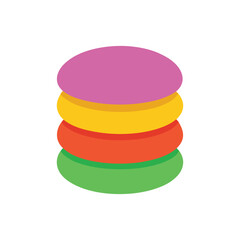 stack of colorful macaroons isolated