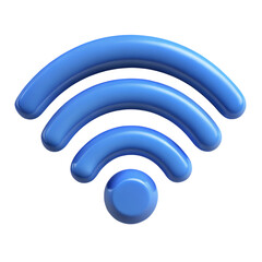 3D WiFi Wireless Signal Icon On White Background