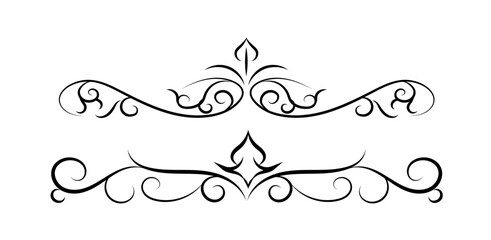 Floral Ornamental dividers hand drawn illustration
