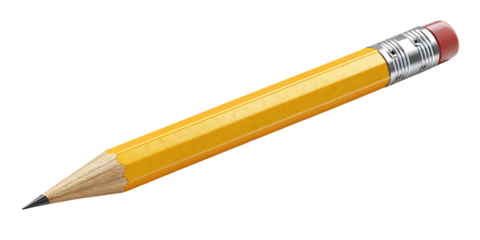 Classic Yellow Pencil A Simple Tool for Creative Writing and Drawing