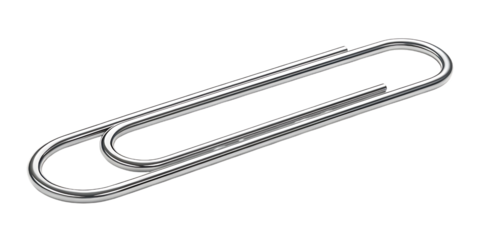 Close-up of a Metal Paperclip A Simple Yet Essential Office Supply