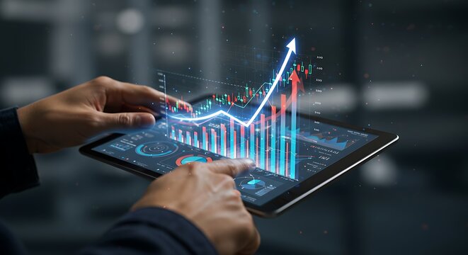 Real-time financial graph on smart device
