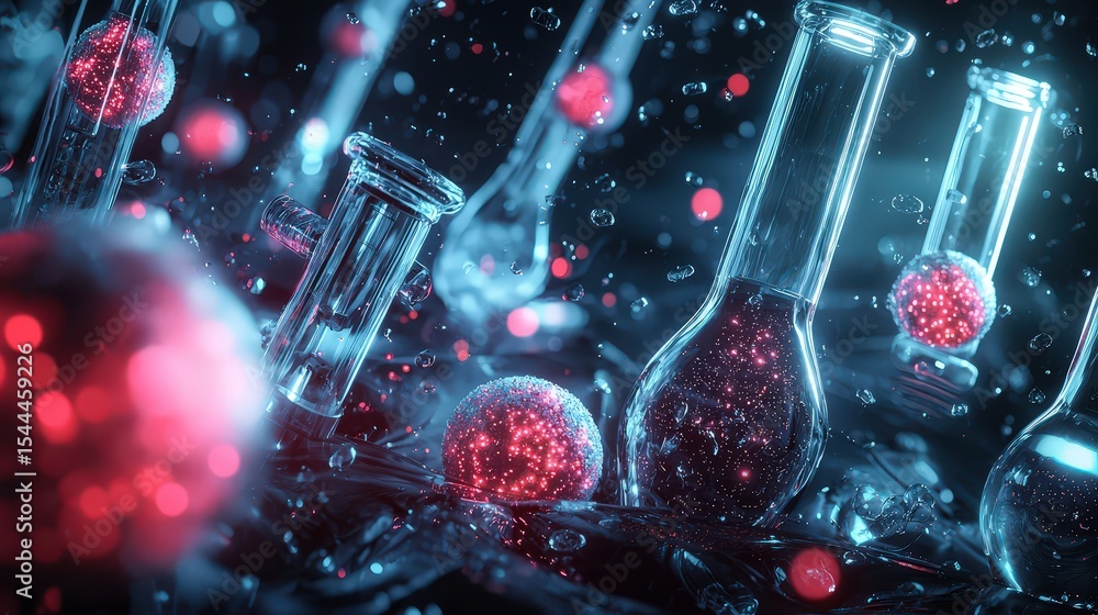Aufkleber Innovative biomedical breakthroughs in laboratory setting a glimpse into future science and technology
