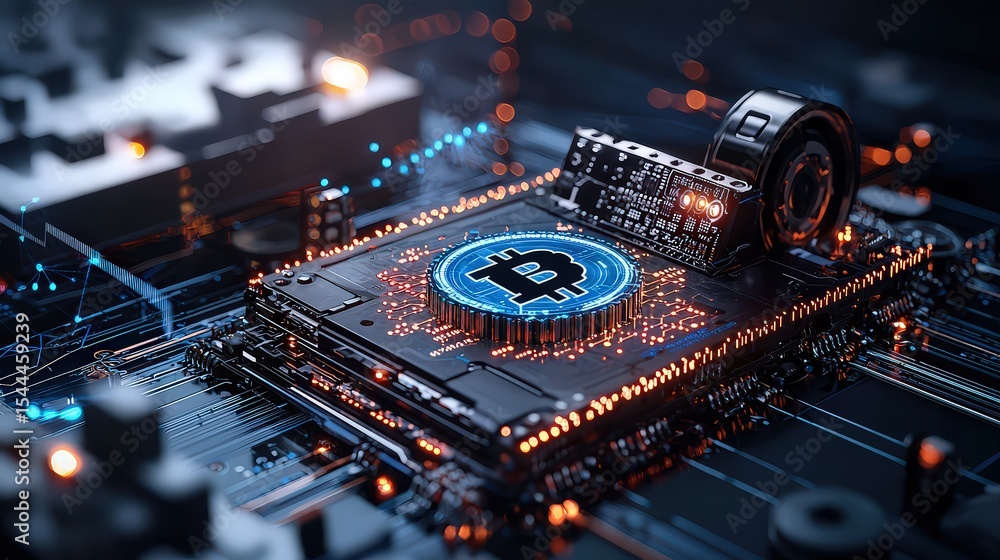 Poster blockchain technology revolutionizing supply chain management digital environment conceptual image m
