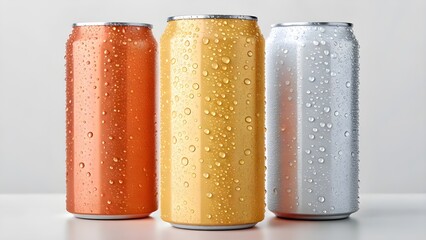 Refreshing Beverage Can Mockup Aluminum Cans Design Template for Your Brand