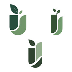 Modern Eco-Friendly "U" Logo Design Variations