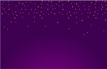 Sky background,Gold coloured stars vector seamless pattern background, golden stars texture background ,stars shapes background, purple coloured gradient background