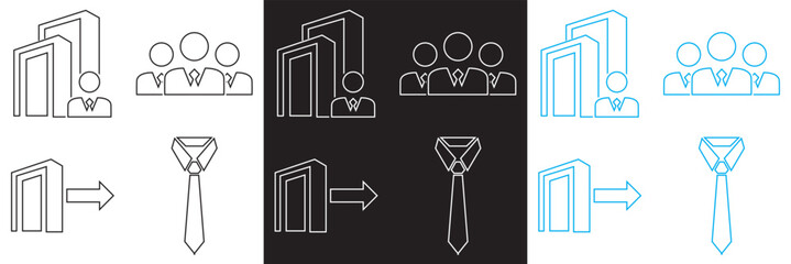 Icons for corporate.  Vector for websites, mobile interfaces, presentations, banner, visual branding etc. Vector illustration. isolated on white and black background. EPS 10