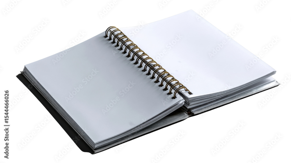 Aufkleber notebook in view: an open notebook lies poised, offering blank pages ready for ideas, notes, and cre