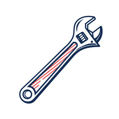 Wrench icon vector. Adobe Illustrator Artwork
