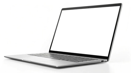 white isolated laptop mockup on clean background
