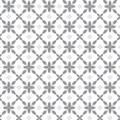 Elegant Grey Floral Tile Repeat Pattern – Seamless Vintage-Inspired Design for Wallpaper, Textiles, Packaging, and Interior Decor Projects

