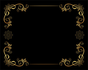 Vintage Flourishes in Four Corners of Frame