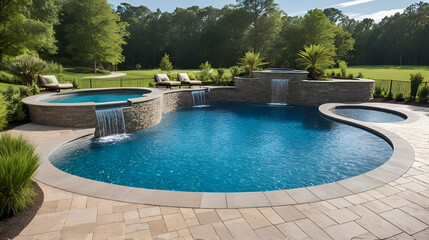 Swimming Pools: Concrete allows for the creation of custom-shaped swimming pools, combining design flexibility with durability to create long-lasting, high-quality pools.