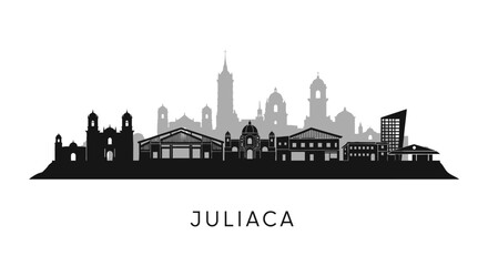Juliaca Skyline Cityscape Silhouette Peru.