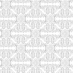 Elegant Gray Floral Mandala Geometric Pattern on White Background – Decorative Vector Illustration for Design, Print, and Digital Art