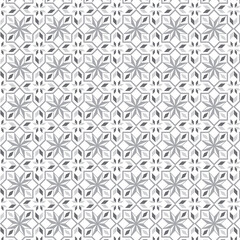 Fototapeta premium Elegant Gray Floral Mandala Geometric Pattern on White Background – Decorative Vector Illustration for Design, Print, and Digital Art