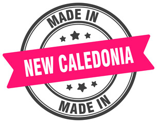 Made in New Caledonia round sign. Made in New Caledonia stamp.