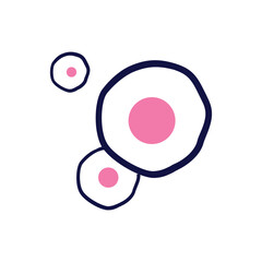 Flat colorful icon of cell structure design