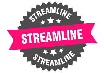 streamline. streamline round pink label isolated on transparent background