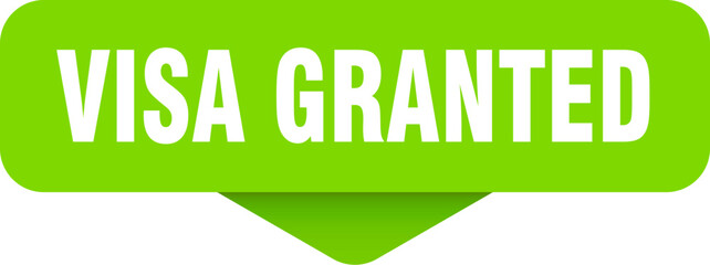 visa granted sticker. visa granted sign on transparent background