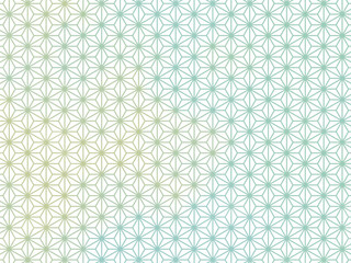 麻の葉文様　３　グリーン系のグラデーションが美しい　背景